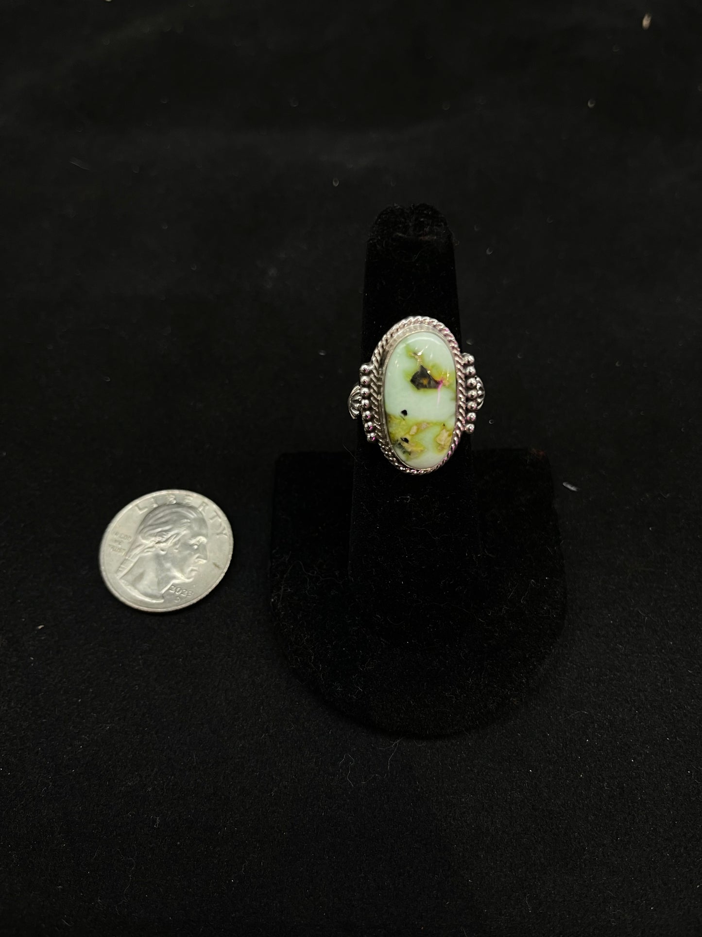 Palomino Turquoise Ring by Andrew Vandever, Navajo