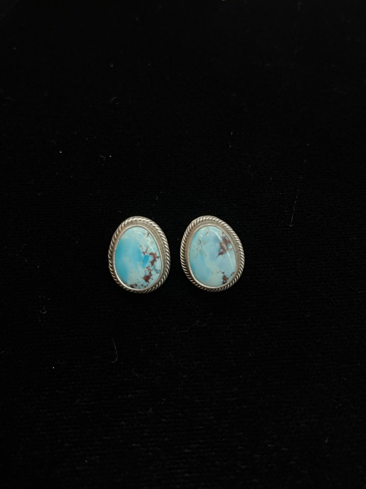 Golden Hills Turquoise Post Earrings by Tatum Skeets