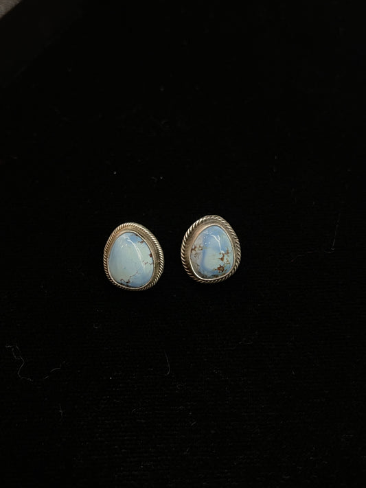 Golden Hills Turquoise Post Earrings by Tatum Skeets