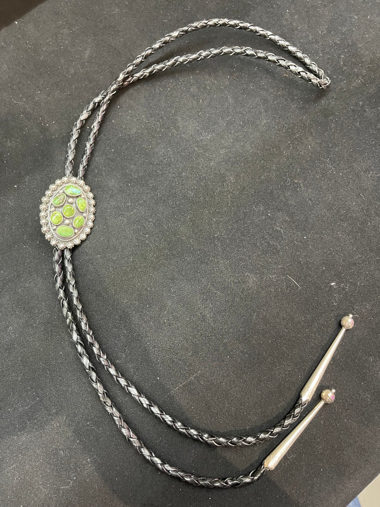 Multi Sonoran Gold Bolo Tie by Paige Gordan, Navajo