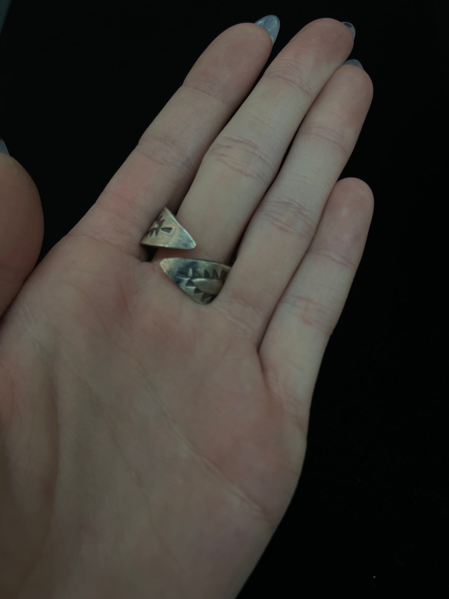 LOT 24 A 1/11 Adjustable Heavy Kingman Turquoise 4 Stone Ring by Bison, Navajo