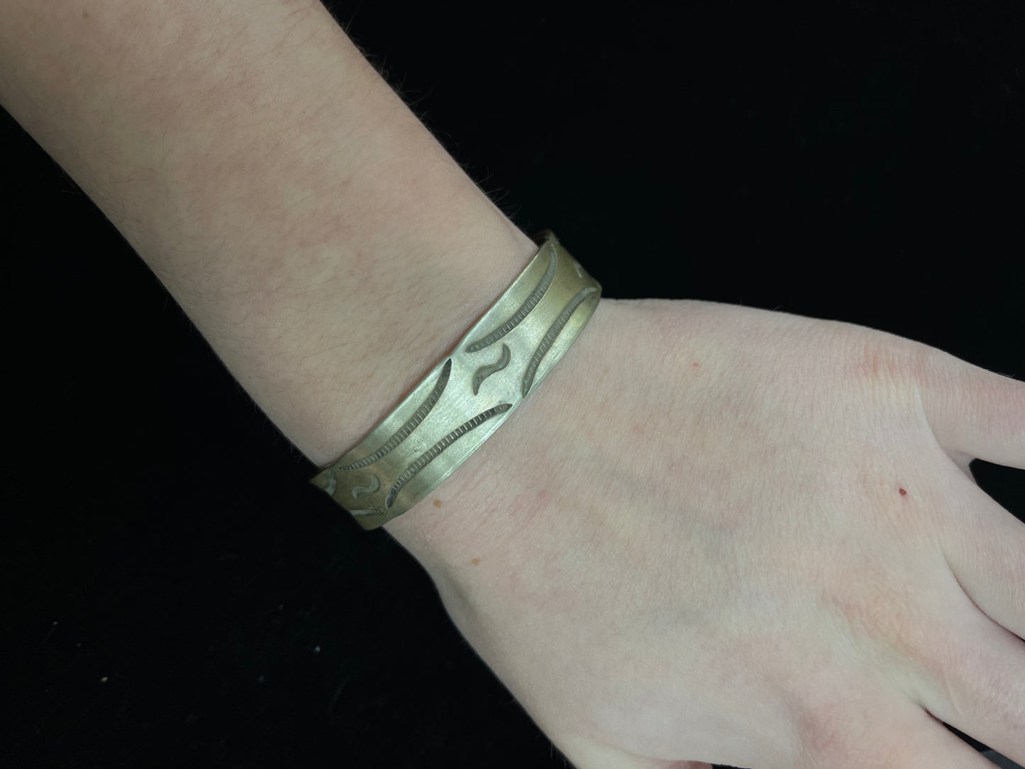 6 3/4"-7 1/2" Sterling Silver Stamped Cuff Bracelet