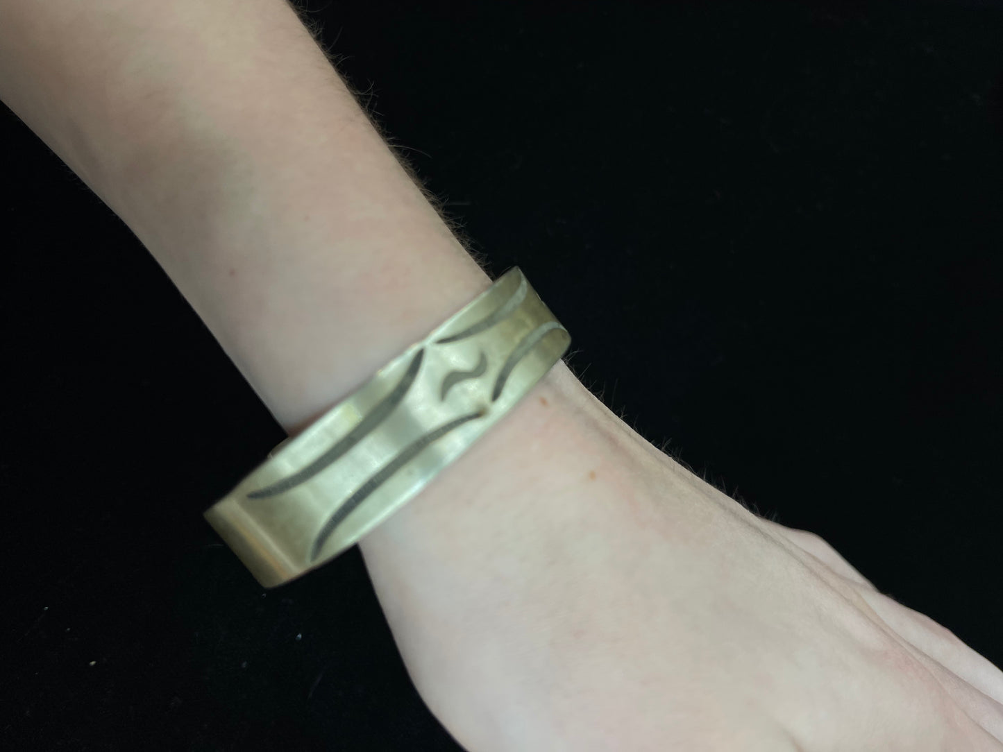 6 3/4"-7 1/2" Sterling Silver Stamped Cuff Bracelet