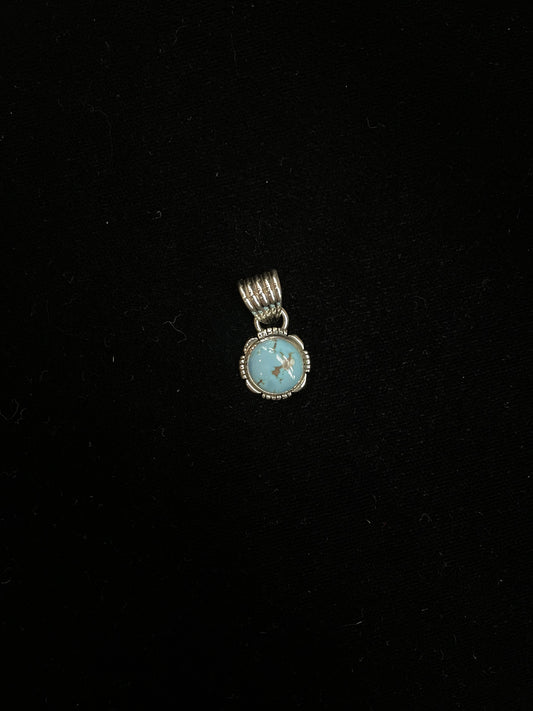 Dainty Golden Hills Turquoise Pendant with a 6.5mm bale by Zia