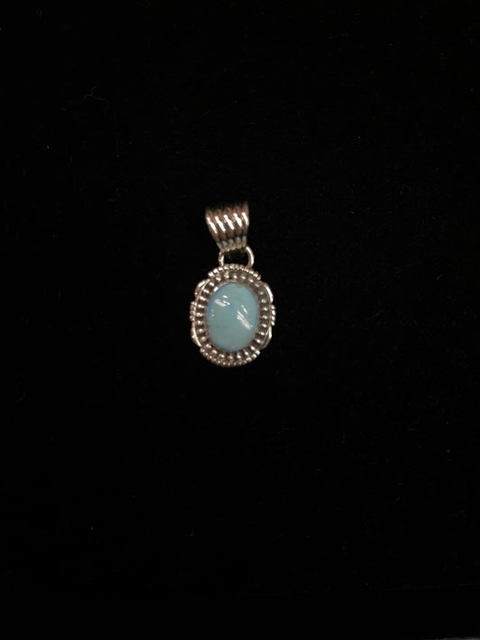Dainty Golden Hills Turquoise Pendant with a 6.5mm bale by Zia