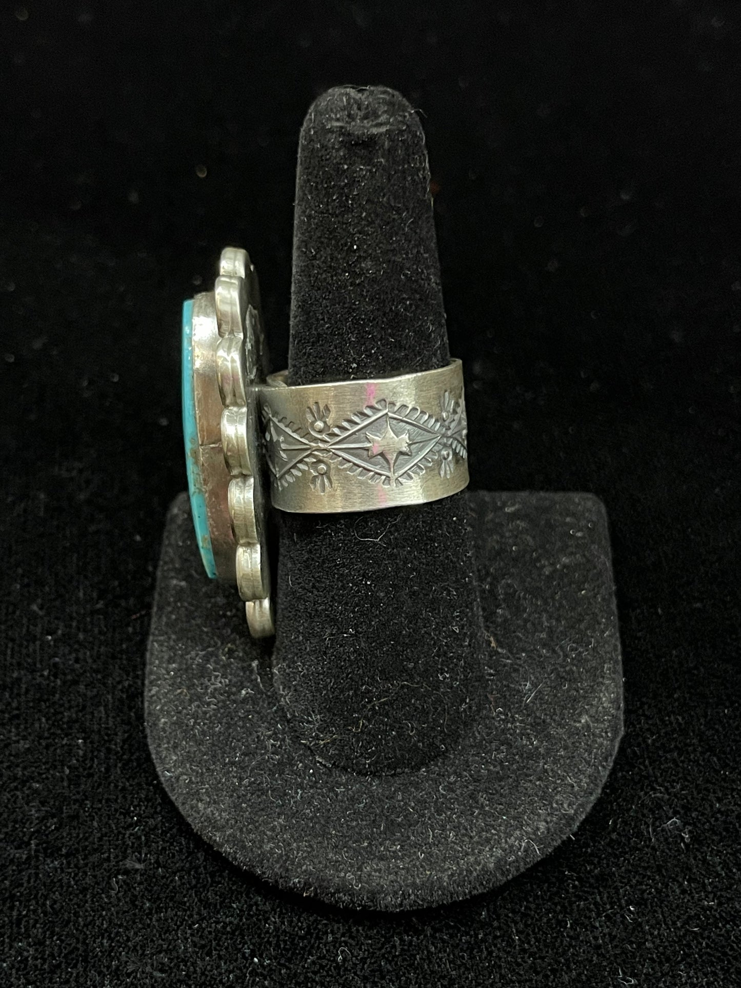 Adjustable Kingman Turquoise Ring