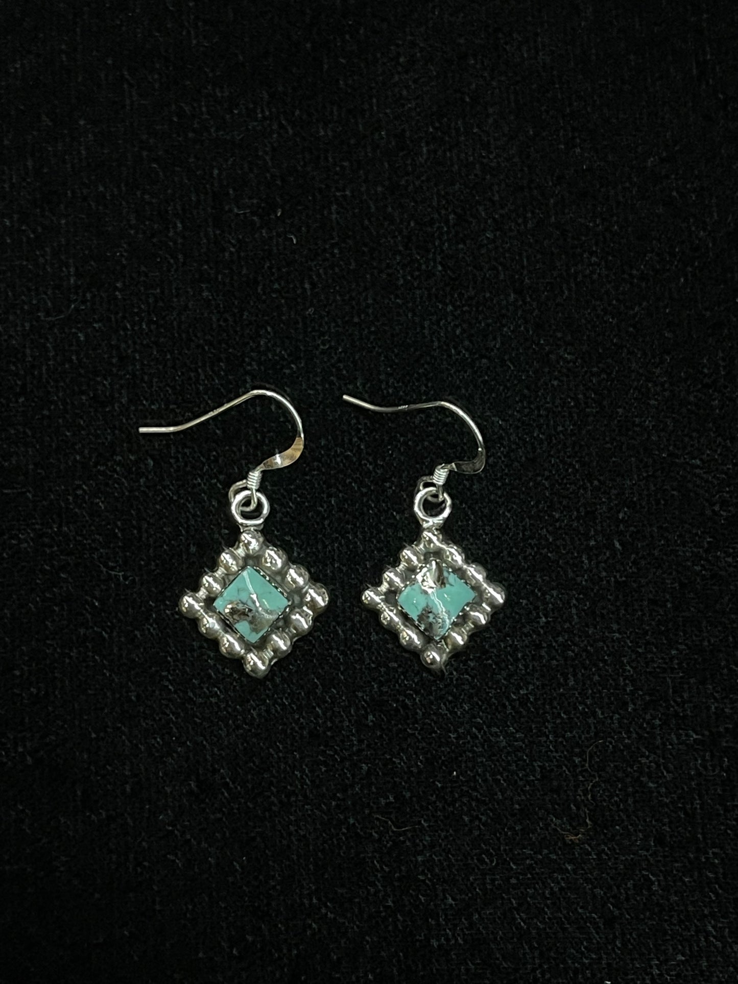 Turquoise Dangle Earrings by Mike Smith, Navajo