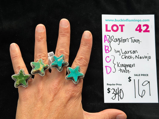 LOT 42 B 10/25 Royston Turquoise by Larson Chee, Navajo