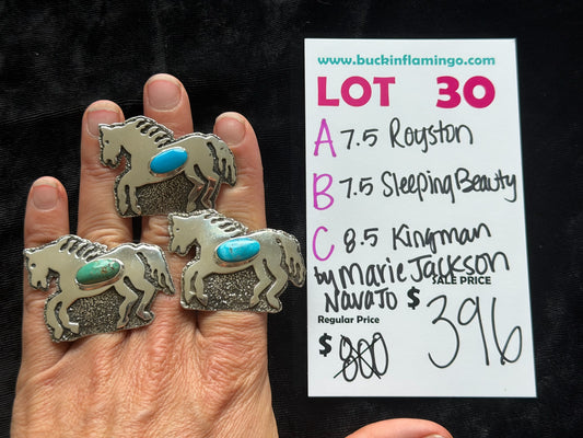 LOT 30 C 6/7 8.5 Kingman by Marie Jackson, Navajo