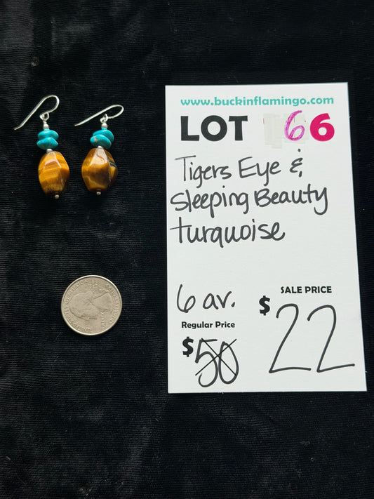 LOT 66 6/7 Tigers Eye & Sleeping Beauty Turquoise
