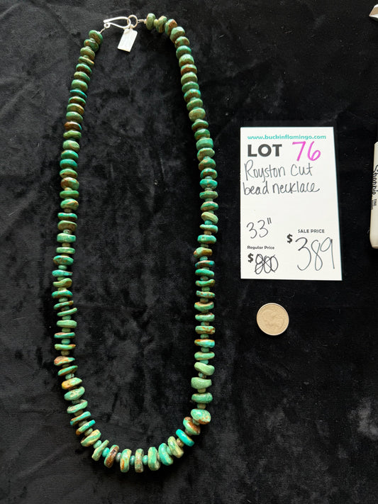 LOT 76 6/7 Royston Cut Bead Necklace