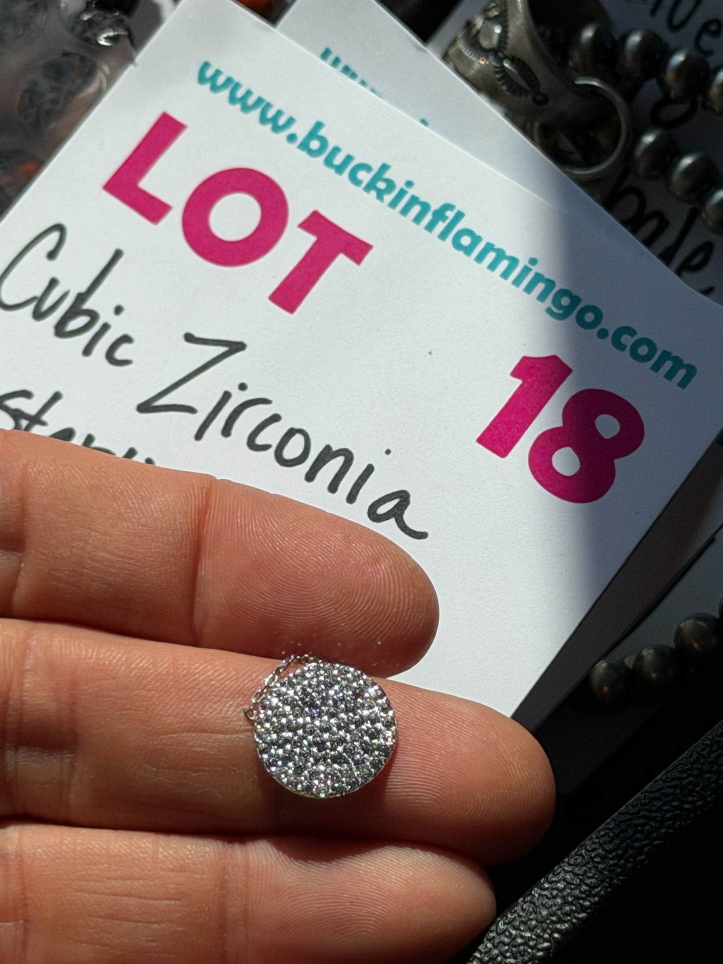 LOT 18 6/14 Cubic Zirconia & Sterling 16”+2” Extender