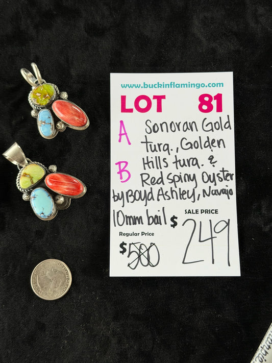 LOT 81 A 6/14 Sonoran Gold, Golden Hills & Red Spiny Oyster by Boyd Ashley, Navajo