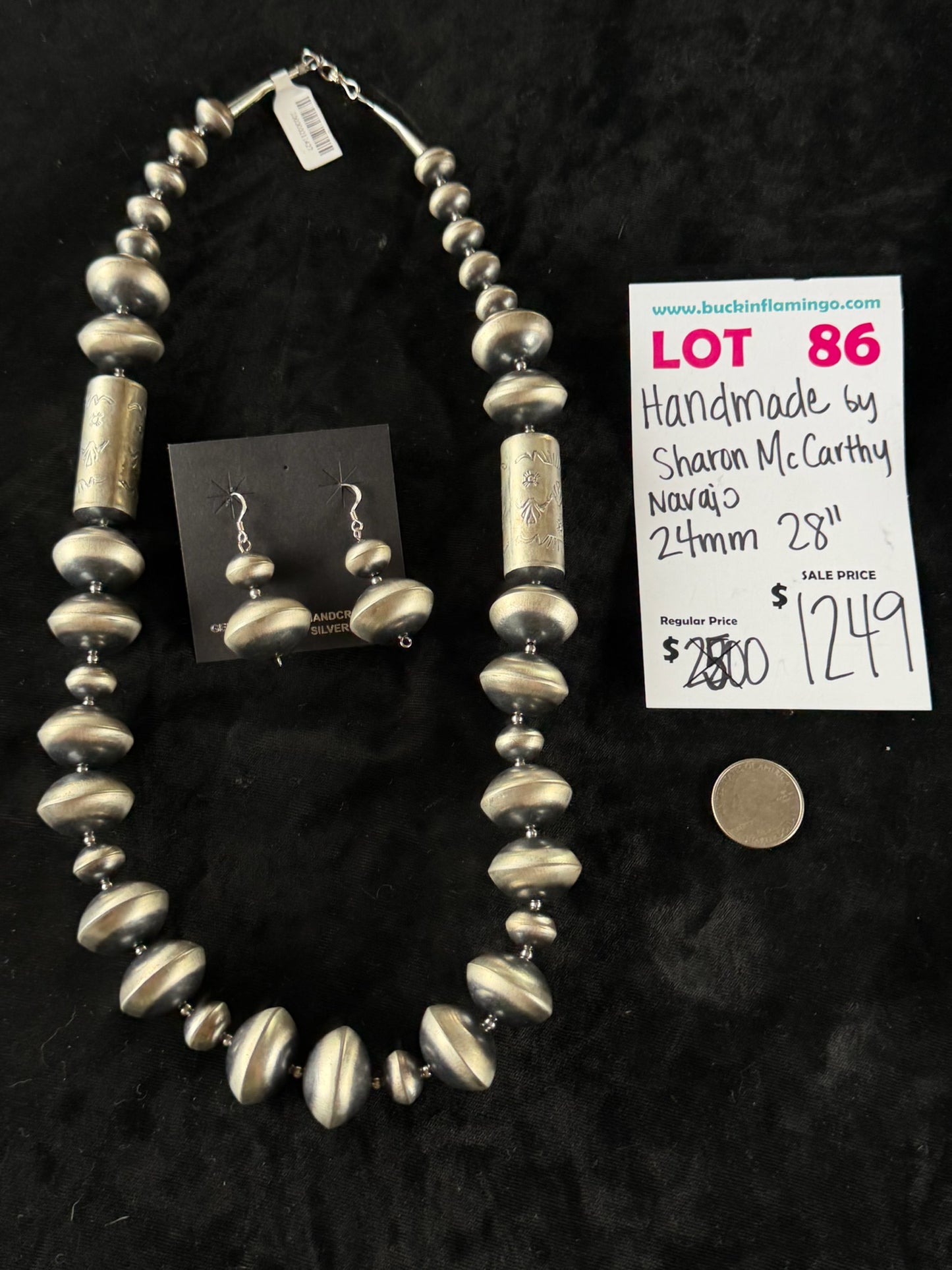 LOT 80 A 6/14 Golden Hills Turquoisr Half Cluster Pendant by Lyle Piaso, Navajo 8mm Bail