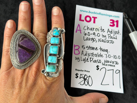 LOT 31 A 6/28 Chariote Adjustable 6.0-9.0 by Paul Largo, Navajo