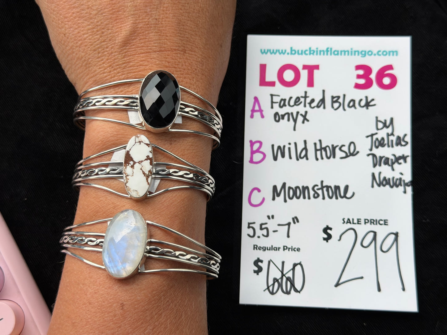 LOT 36 C 7/5 Moonstone by Joelias Draper, Navajo 5.5”-7”