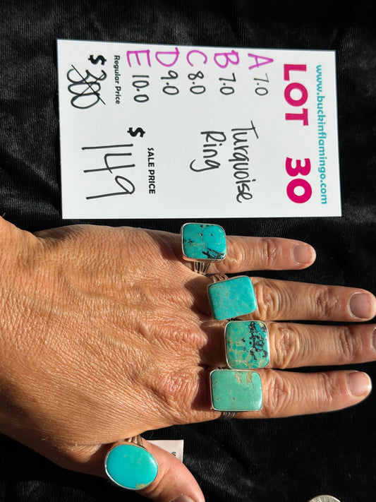 LOT 30 E 7/18 10.0 Turquoise Ring