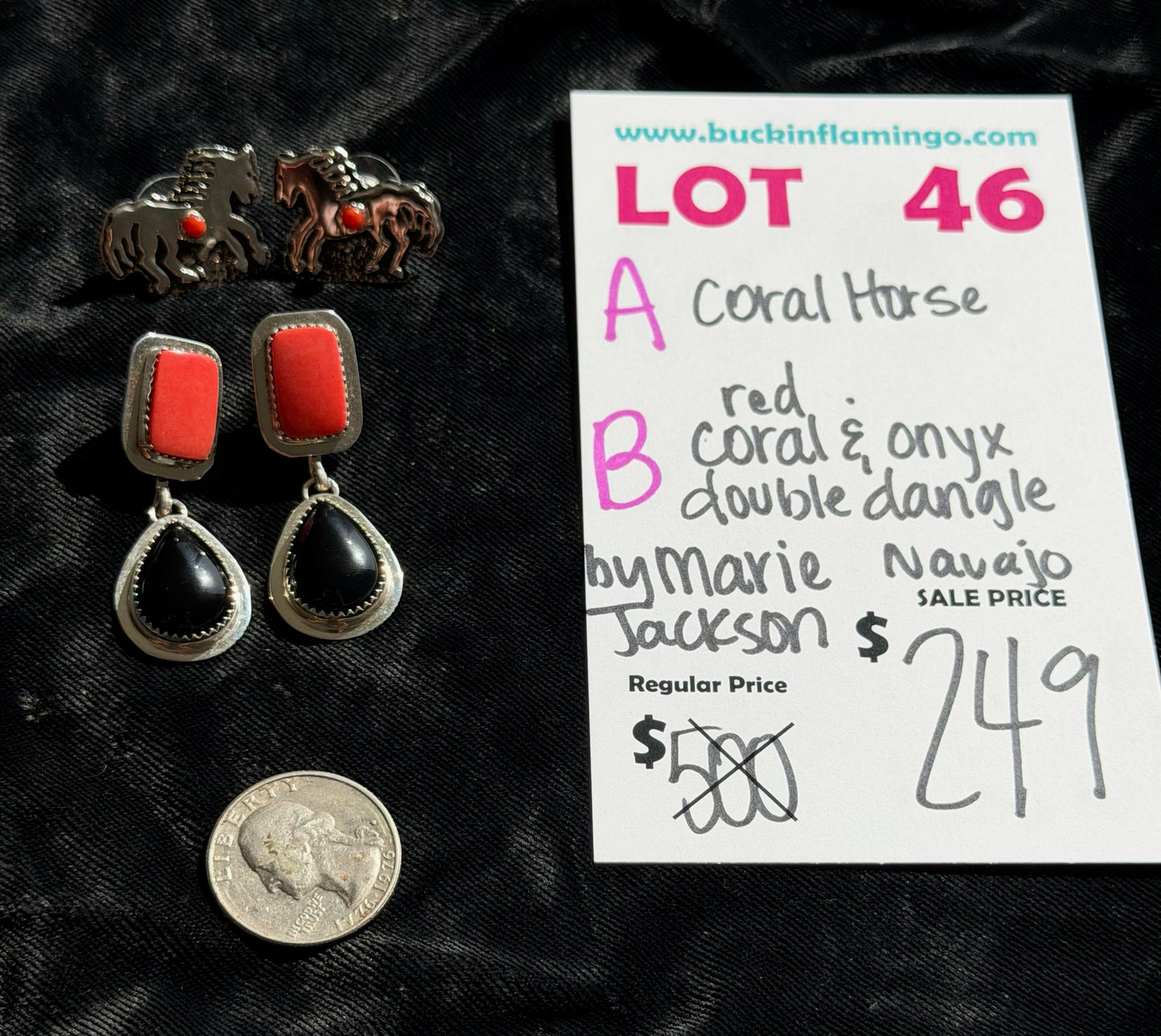 LOT 46 A 7/18 Coral Horse by Marie Jackson, Navajo
