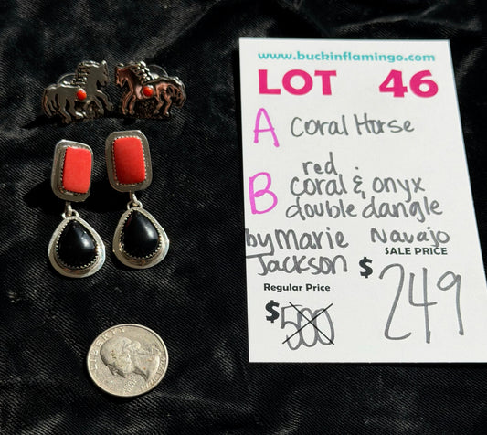 LOT 46 A 7/18 Coral Horse by Marie Jackson, Navajo