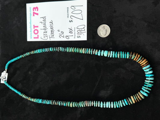 LOT 73 7/26 Graduated Turquoise 26”