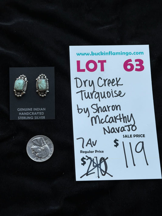 LOT 63 8/2 Dry Creek Turquoise by Sharon McCarthy, Navajo