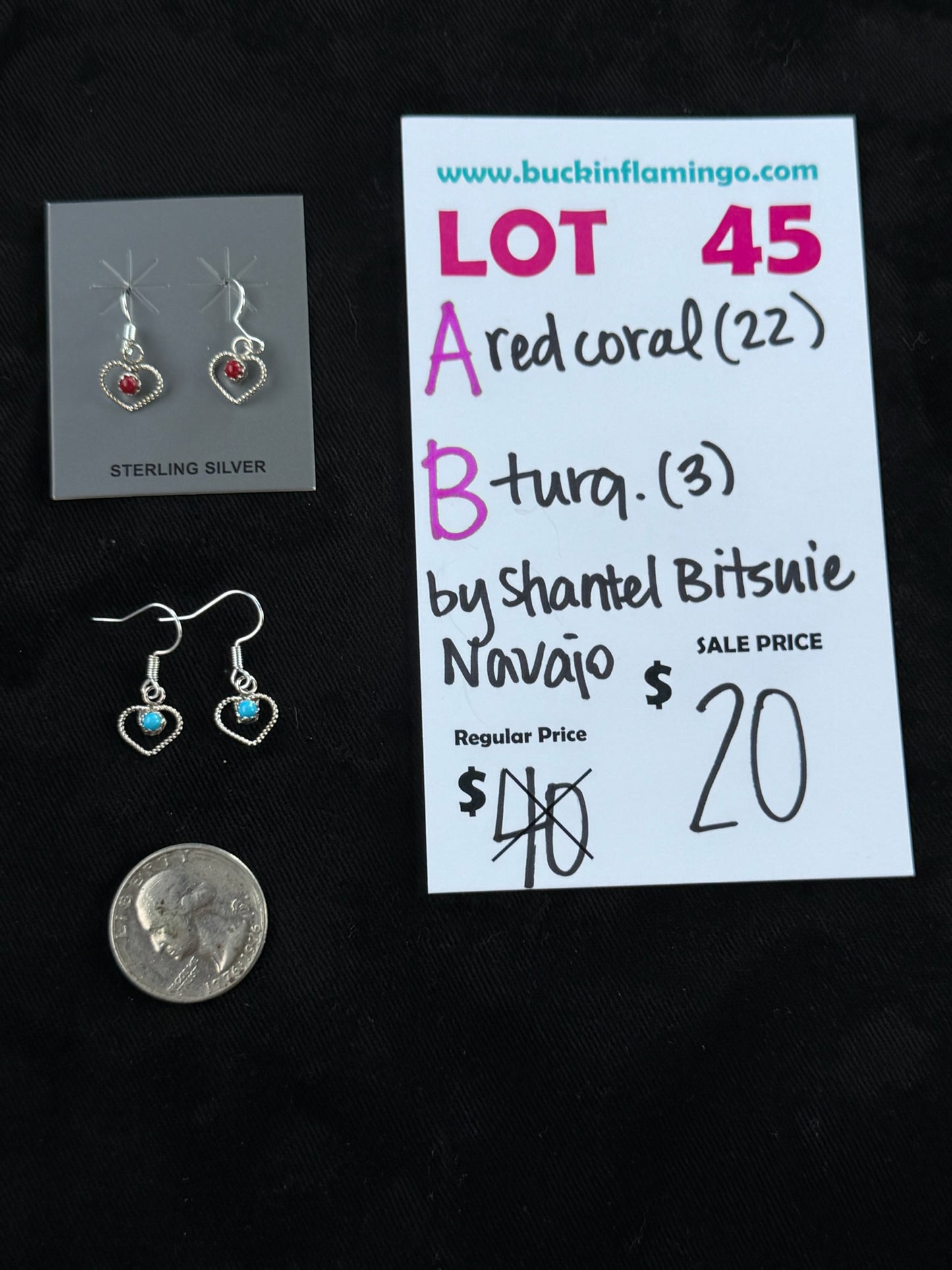 LOT 45 B 8/23 Turquoise by Shantel Bitsuie, Navajo