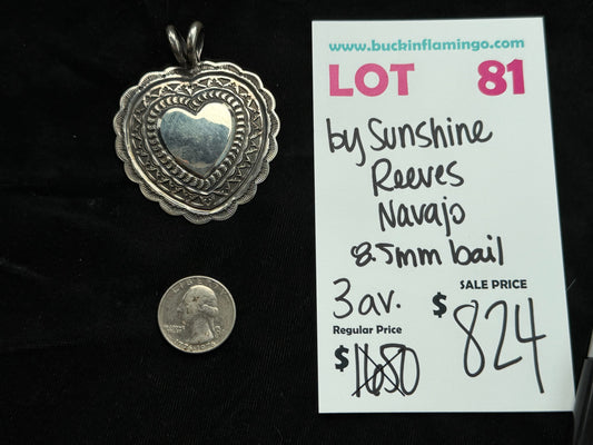 LOT 81 8/23 by Sunshine Reeves, Navajo 8.5mm Bale