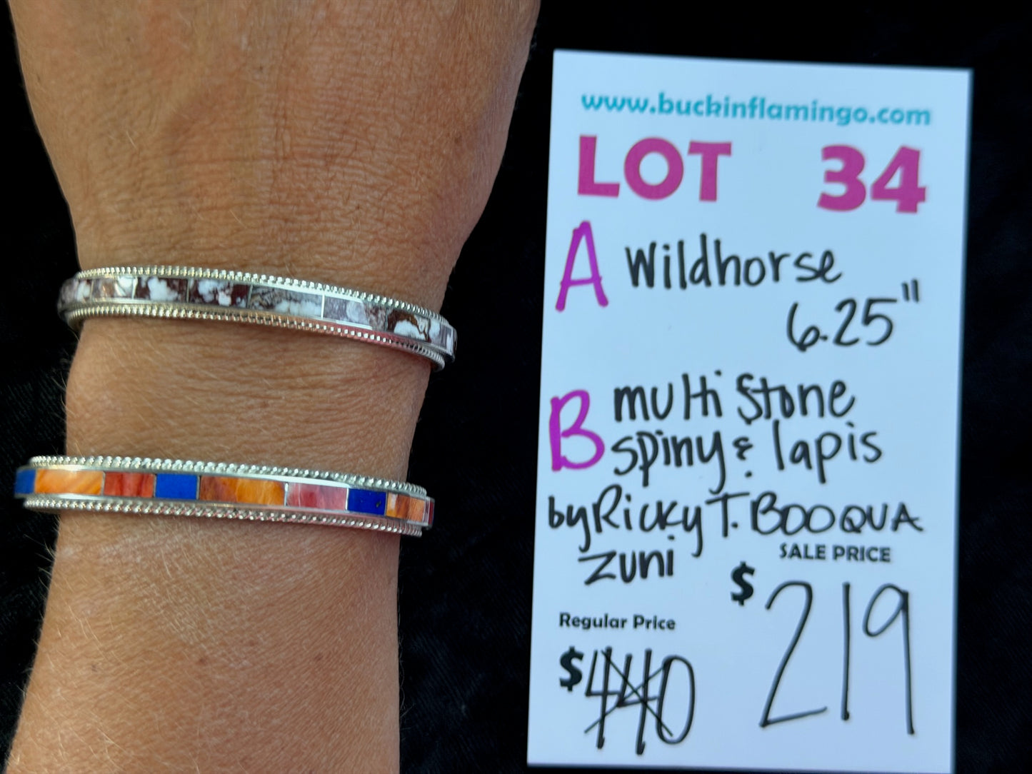 LOT 34 A 8/30 Wildhorse 6.25” by Ricky T. Boooqua, Zuni