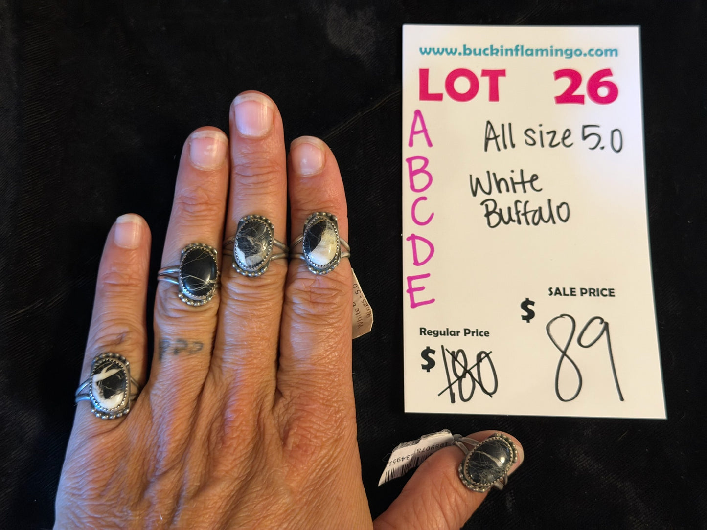 LOT 26 E 9/6 White Buffalo 5.0