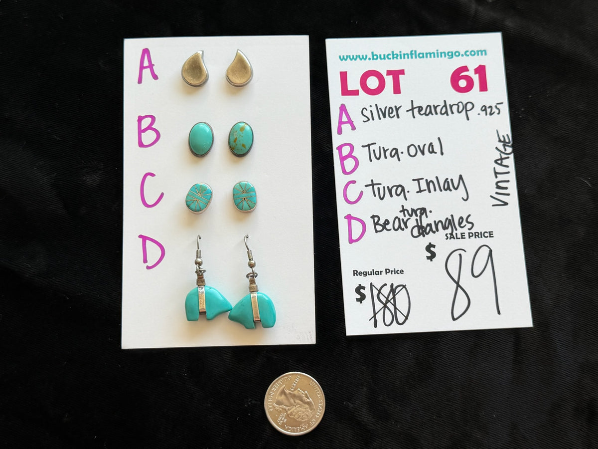 LOT 61 B 9/13 Turquoise Oval