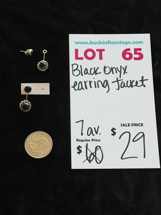 LOT 65 9/13 Black Onyx Earring Jacket