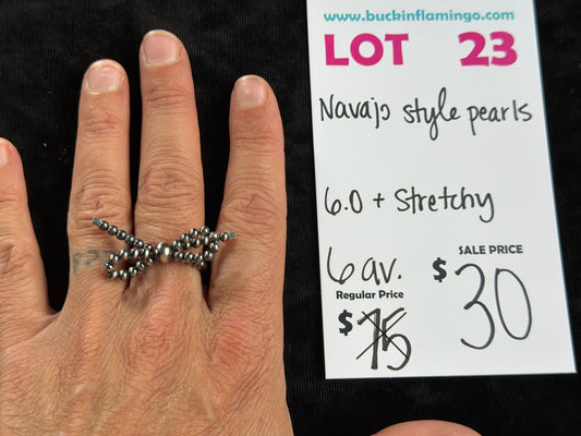 LOT 23 9/20 Navajo Style Pearls 6.0+Stretchy