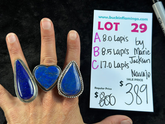 LOT 29 A 9/27 8.0 Lapis by Marie Jackson, Navajo