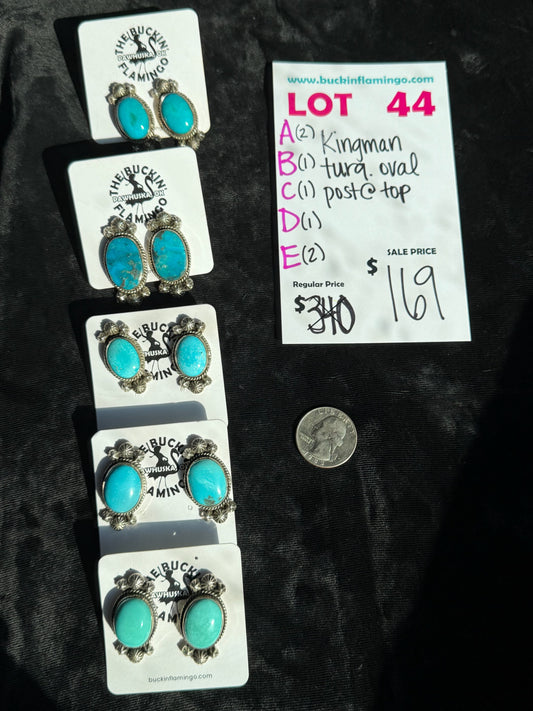 LOT 44 A 9/27 Kingman Turquoise Post Earrings