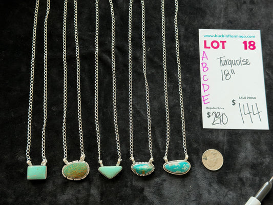 LOT 18 E 10/4 Turquoise 18”