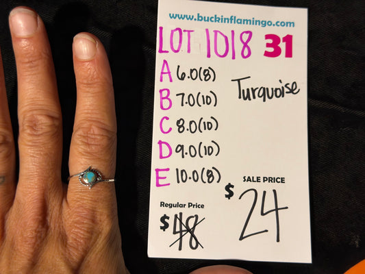 LOT 31 D 10/18 9.0 Turquoise Ring