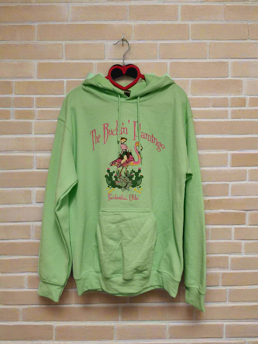 Mint Buckin' Flamingo Logo Hoodie