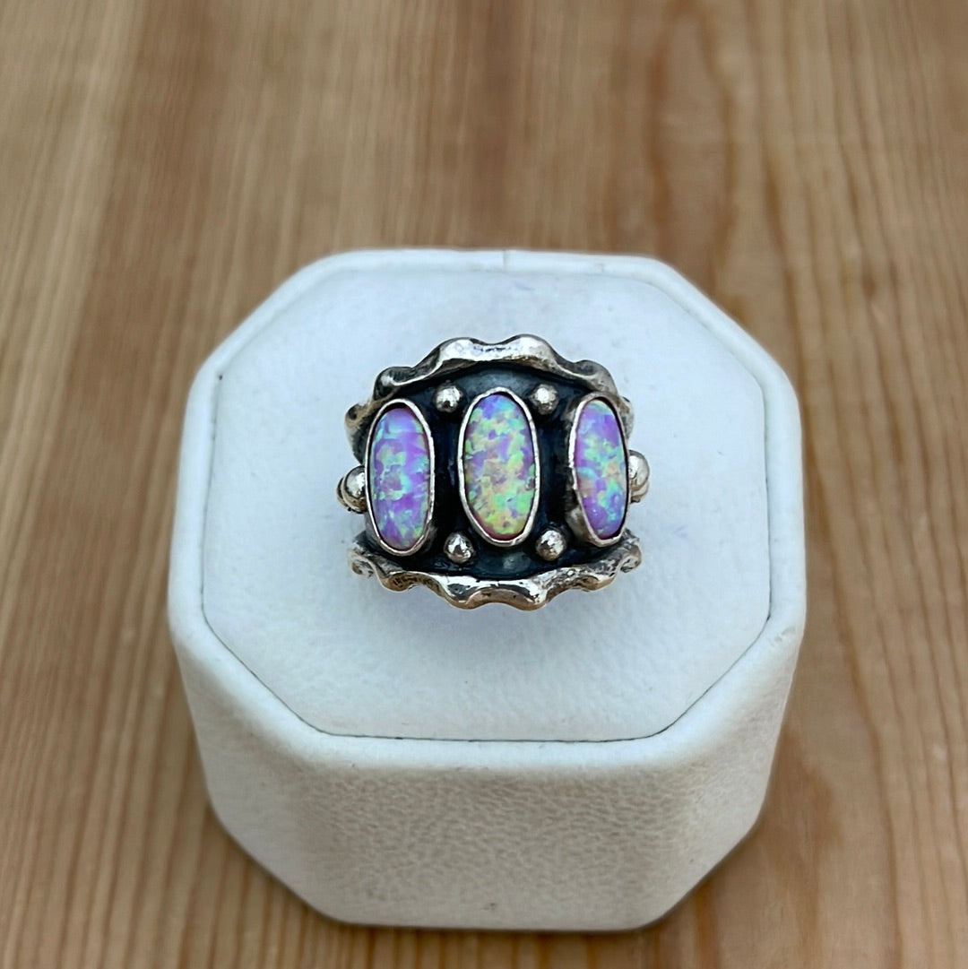 3 Opal Band Ring