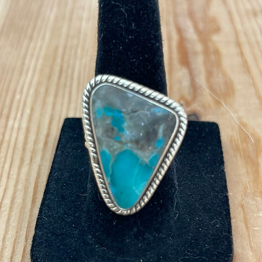 6.5 - Kingman Turquoise Triangle Ring