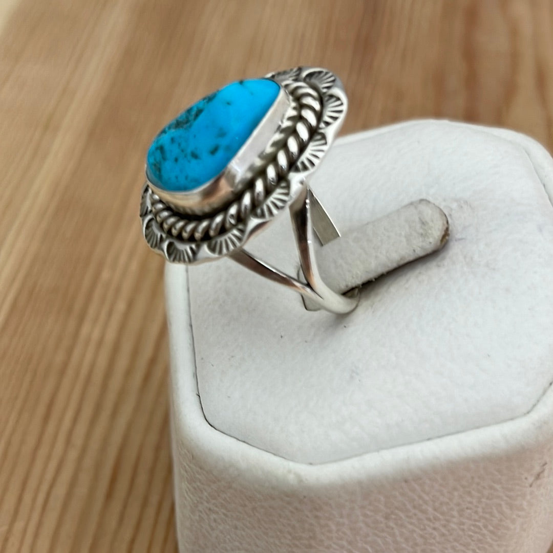 9.0 - Turquoise with Stamping Ring