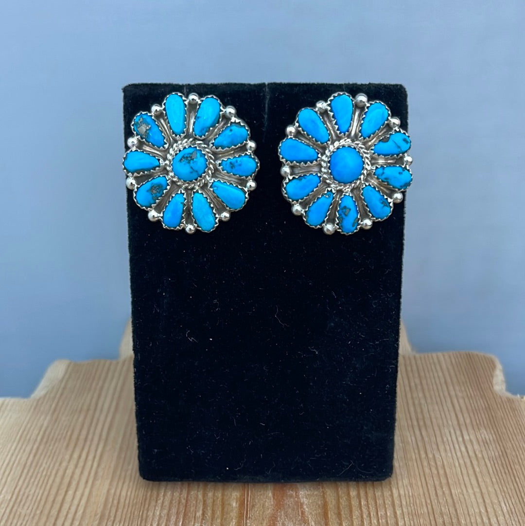Turquoise Medium Cluster Post Earrings