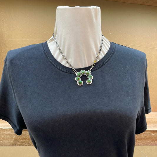 17” Sonoran Gold Turquoise Naja Necklace
