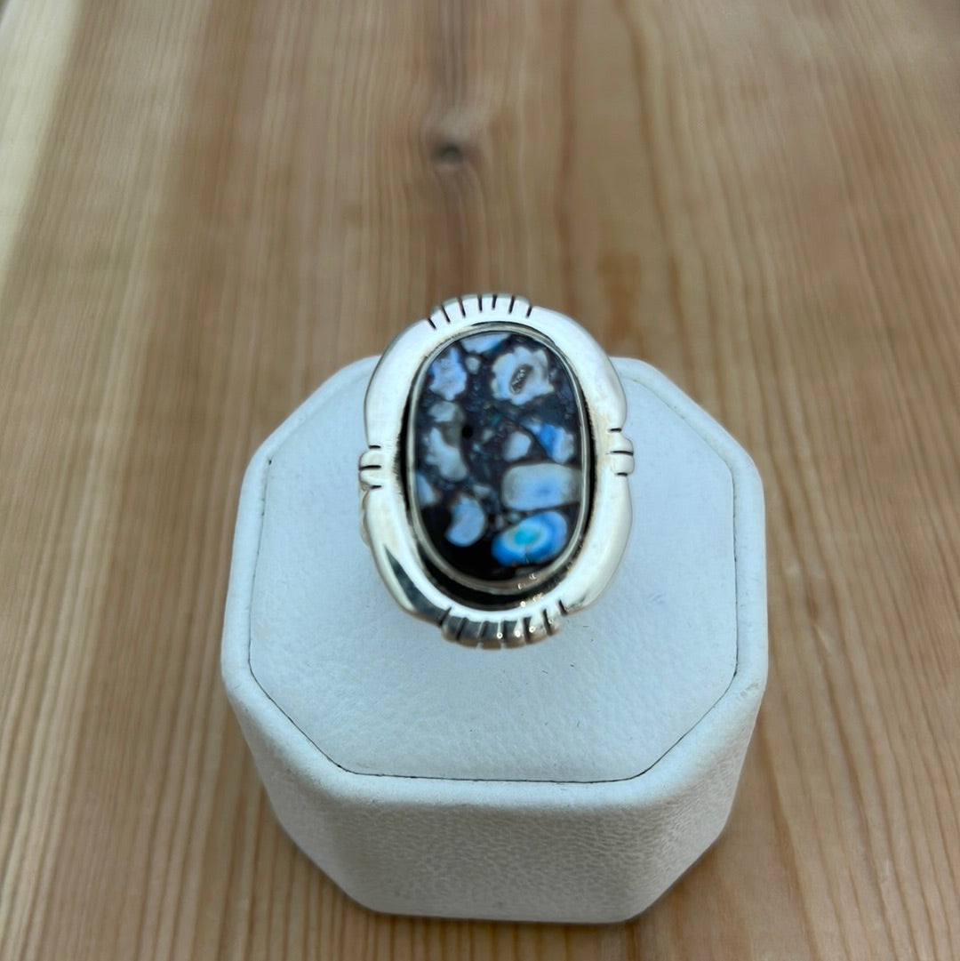 10.0 - Mosaic Golden Hills Turquoise Ring