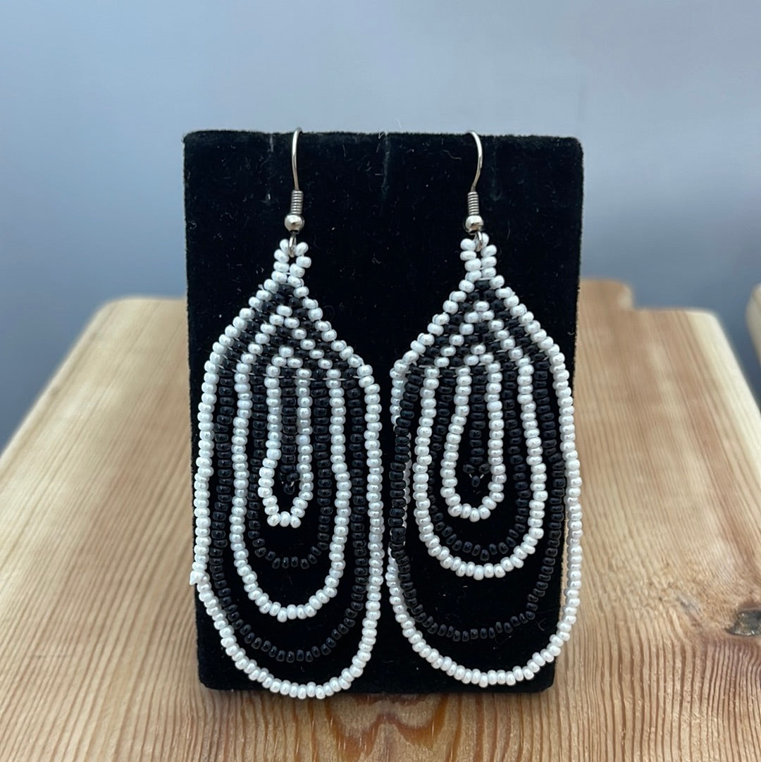 Layered Seed Bead Earrings