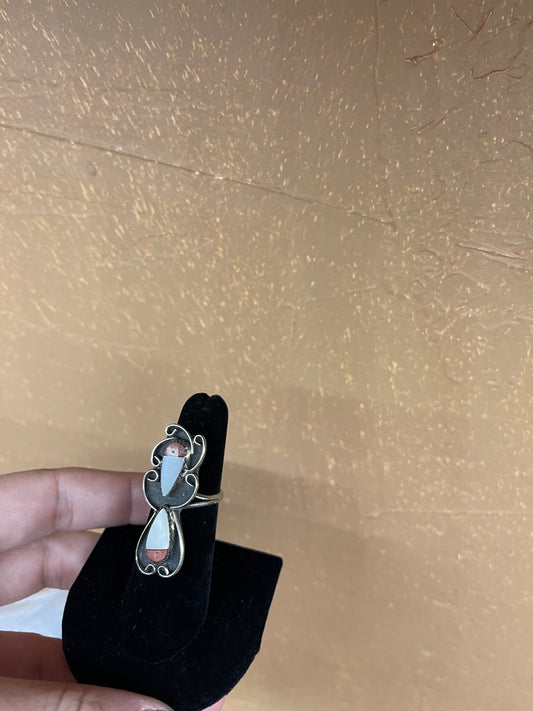 Coral Vintage Inlay Ring