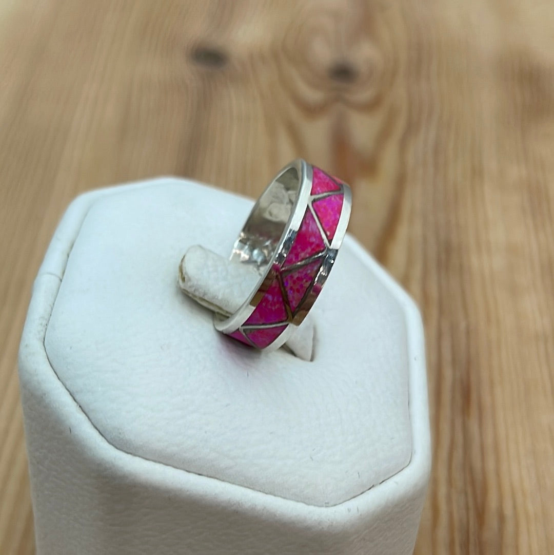 Pink Opal Band Ring