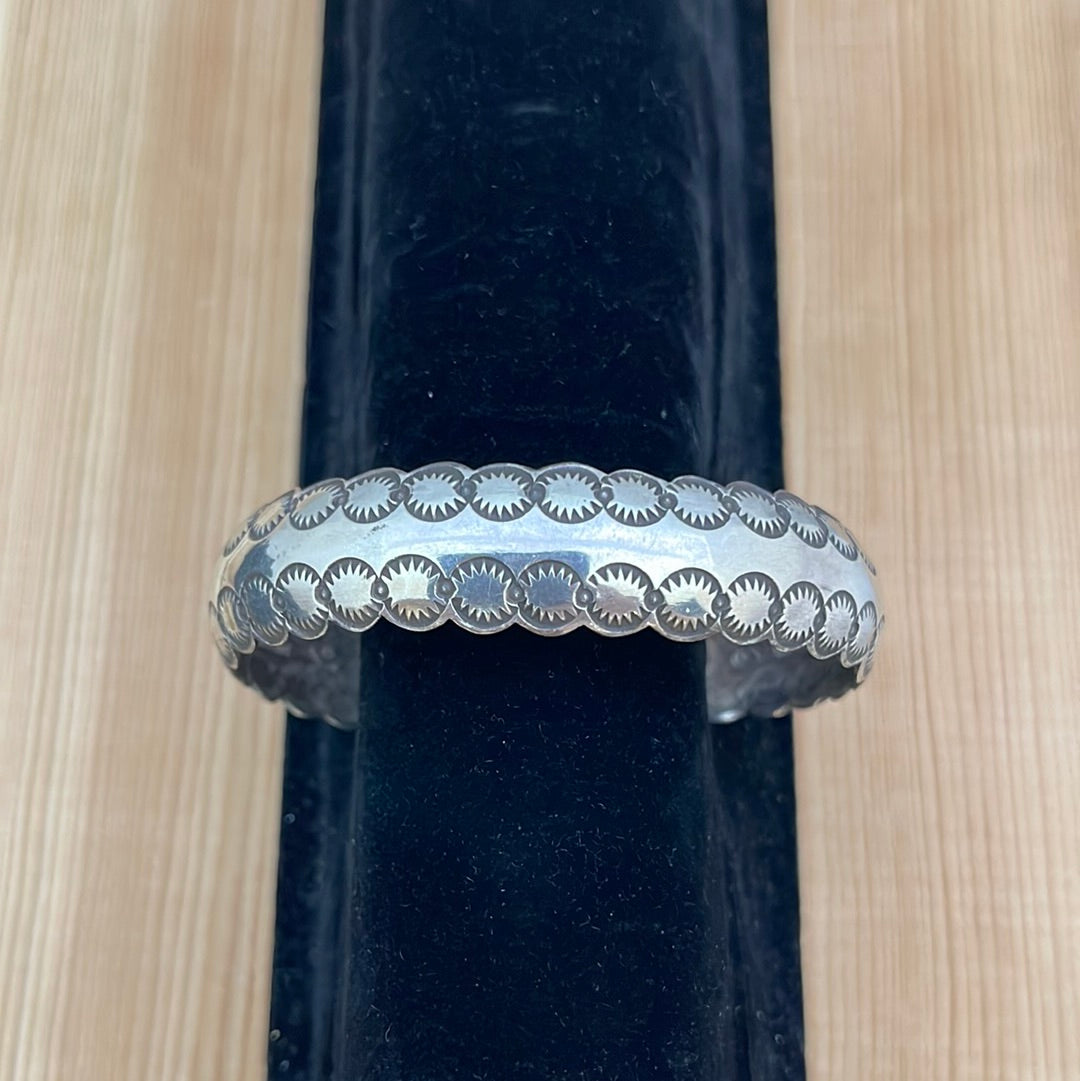 Vintage 6” - 7” Silver 5/8" Cuff Bracelet
