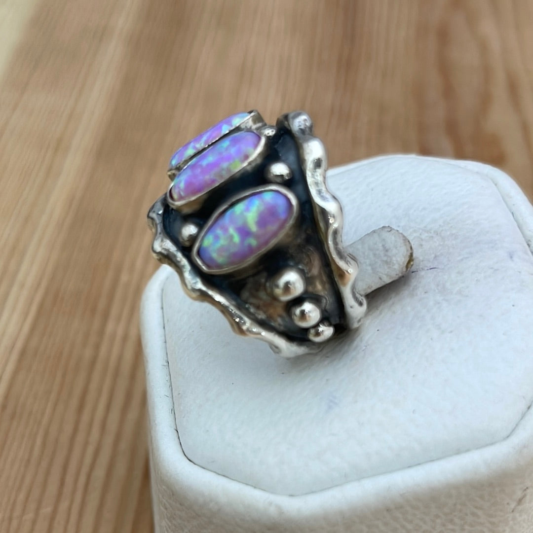 3 Opal Band Ring