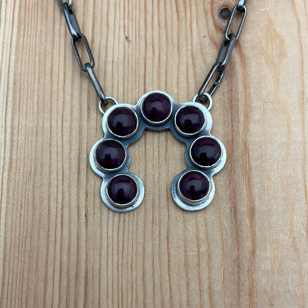 Purple Spiny Oyster Naja 16" Necklace