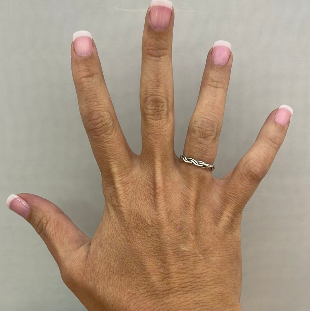 Silver Chain Band Ring